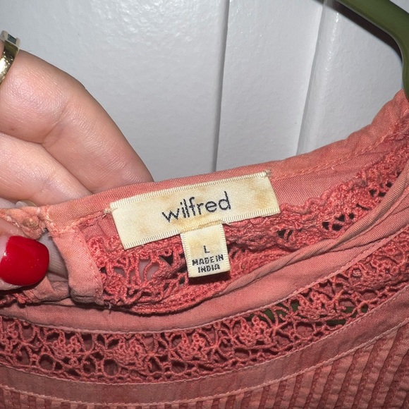 Aritzia Wilfred Coral Short Sleeve Blouse - Size L - Picture 4 of 4